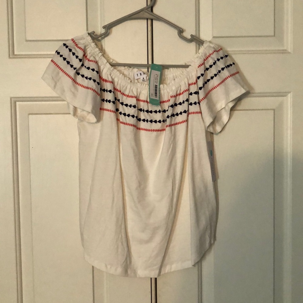 White, off the shoulder blouse